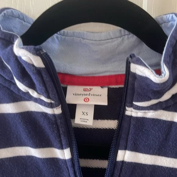 Vineyard Vines for Target striped cotton 1/4 zip - Picture 2 of 6
